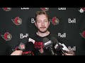 brady tkachuk tim stützle linus ullmark and travis green postgame media vs mtl