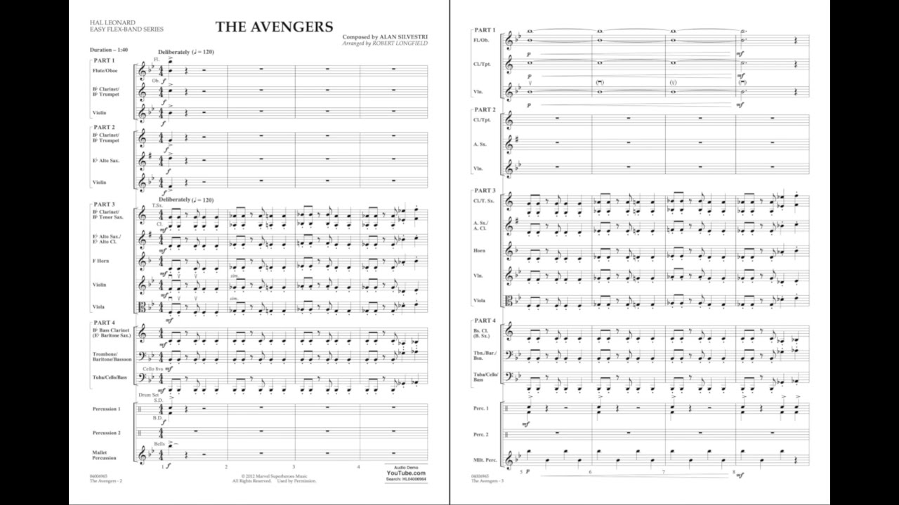 The Avengers By Alan Silvestri Arr Robert Longfield Youtube