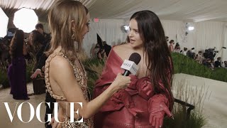 Rosalía on Her Traditional Spanish Met Look | Met Gala 2021 With Emma Chamberlain | Vogue