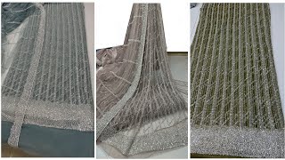 Turkish Crystal Cutdana Work Net Fabric || New Colours Available