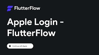 Apple Sign In | FlutterFlow Tutorial