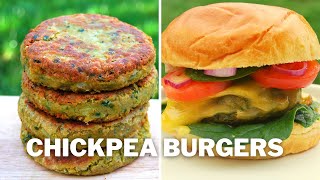 Chickpea burgers Recipe (Plant-based)! The Best Vegan Burgers Recipe!