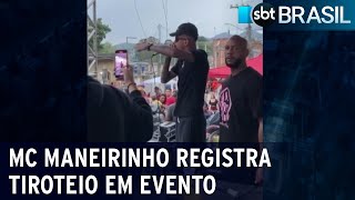 Mc Maneirinho registra tiroteio em evento de Dia das Crianças | SBT Brasil (13/10/22)