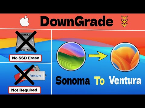 How to Downgrade macOS Sonoma To Ventura without Erasing Hard Drive No Bootable USB require