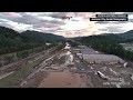 Drone video of flooding in Erwin Tennessee after Helene