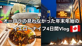 オーロラの見れなかった年末年始のカナダ・イエローナイフ４日間Vlog