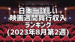 日本一詳しい映画週間興行収入ランキング(2023年8月第2週)