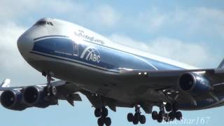 AirBridgeCargo Airlines (ABC) Boeing 747-400ERF (VP-BIM) landing at AMS/EHAM (Schiphol) RWY 06