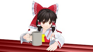 | [Touhou MMD] | Cucumber scares the sh*t out of reimu