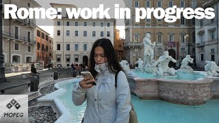 Walk in the area of Piazza Navona. Rome 4K 50 fps