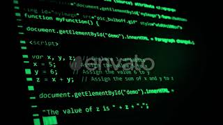Computer code programming process | Motion Graphics - Videohive template