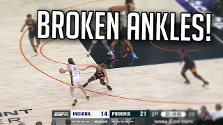 Caitlin Clark BREAKING ANKLES | Indiana Fever vs Mercury