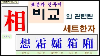 세트한자 제641강 서로 상 관련 세트한자 / 표본과 견주어 비교하는 相