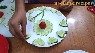 Easy and UNIQUE salad decoration ideas for school Students /🍅235🍅/ neelamkirecipes