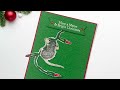 interactive christmas card swinging pendulum with spellbinders house mouse merry u0026 bright stamp set