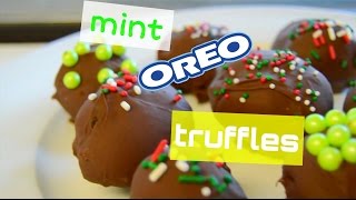 AMAZING mint oreo truffles!!! easy and fast no-bake