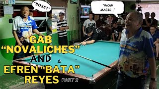 IBANG KLASE MAG PASAYA SI CHAMP - EFREN BATA REYES AND GAB NOVALICHES - RACE TO 20 (PART 2)