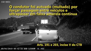 video PRF flagra ultrapassagem em Rancho Queimado