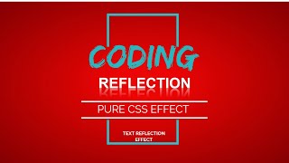 [Tutorial] Text Reflection Effect - using only HTML5 and CSS3
