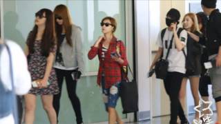 [Fancam] f(x) \u0026 SNSD leaving US @ SFO