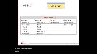 NURS 6880/6881 Work Breakdown Structure (WBS)