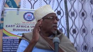 Buuhoodle prof Cali Khaliif oo arimo badan ka hadlaya