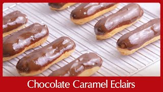 Chocolate Caramel Eclairs Recipe