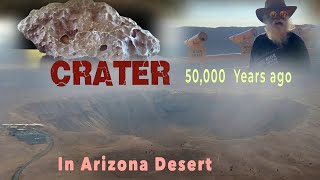 Meteor Crater of 1200 metre wide in Arizona desert