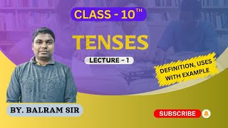 CRASH COURSE ENGLISH |TENSE | CLASS  10 | LECTURE 1 | CBSE 2024-25 |