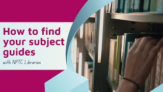 1.2 How to find your subject guides
