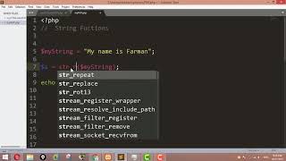 String Functions in PHP : strlen , str_shuffle , str_repeat
