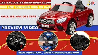 KIDSVIP Top of The Line Mercedes Benz SL AMG Ride On Car for Kids and Toddlers