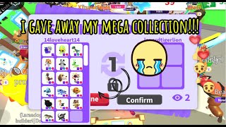 😩 SAYING GOOD BYE TO ALL MY PREPPY MEGA PETS😭🙄 MY ENTIRE MEGA COLLECTION FOR THIS💔 Adopt Me - Roblox