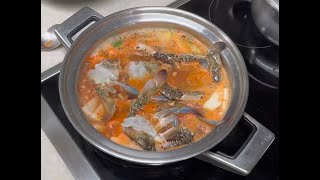 꽃게탕 Hot Chilly Crab Soup in South Korea(kkotgetang) #food #korean #koreanfood #homemade #recipe