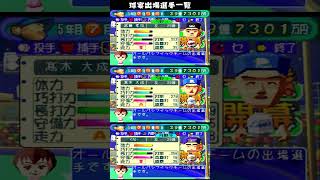 プロ野球チームもつくろう！ オールスター出場選手一覧 vol.05 #shorts #games #ゲーム #やきゅつく #初代やきゅつく