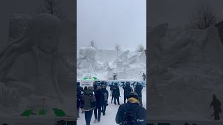 冬の北海道に行く03！🐻‍❄️札幌雪祭り2025🎊 雪像の迫力は観にこないと分からない #北海道 #豊川 #転生したらスライムだった件