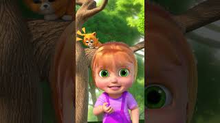 Meow on the Tree; Kitty’s Big Rescue - ABCs and 123s #shorts #billionsurprisetoys #pets #park