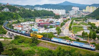 [2023.08.04] 제 T3968 열차 태백선 우회수송 황산 문곡 ➡️ 태백선분기 구간 통과