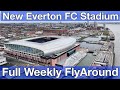 NEW Everton FC Stadium at Bramley Moore Dock. A Full FlyAround!