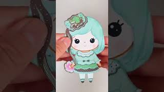 종이구관 ASMR ㅣ민트초코 코디하는 귀여운소리ㅣMint Chocolate #shorts