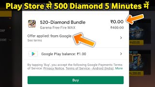 I Got Free 500 Diamond in 5 Minutes without redeem code without Paytm With @AbhinavGamings