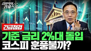 [긴급점검] 한국 은행 기준 금리 0.25% 인하. 환율과 코스피의 향방, 점검합시다 (김영익 교수)