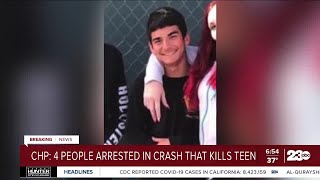 Four arrested in connection to hit-and-run that killed Bakersfield teen