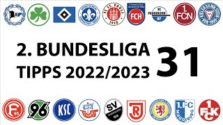 Bundesligatipps 2.Liga - 31.Spieltag - Saison 2022/2023
