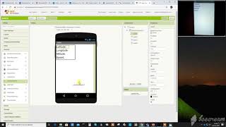 MIT App Inventor using Label, TextBox and LocationSensor