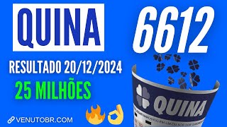 🍀 Resultado Quina 6612