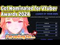 Kiara Reacts to her VTuber Awards 2024 Nominations and cast her Vote on Stream...