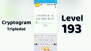 Cryptogram Tripledo Level 193 Solutions 🧩 | Logic Puzzle Game | Mini Boss
