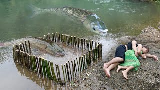 TOP 1 FISHING VIDEO, Survival Skills In The Forest, Cooking Fish, Living Off Grid