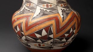 Acoma 4.5 Color Olla with Pie Crust Rim (Circa 1900)